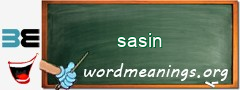 WordMeaning blackboard for sasin